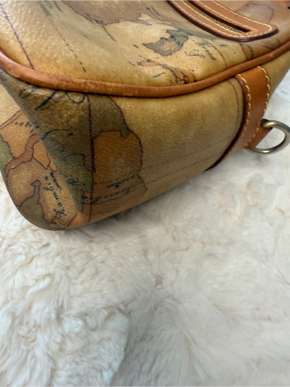Alviero Martini 1ª Classe Geo Map Vintage Crossbody Satchel Italy - Picture 7 of 14